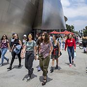 A group of interns attend art summit